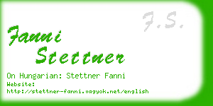 fanni stettner business card